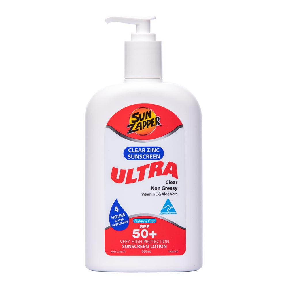 sun zapper 500ml ultra zinc sunscreen