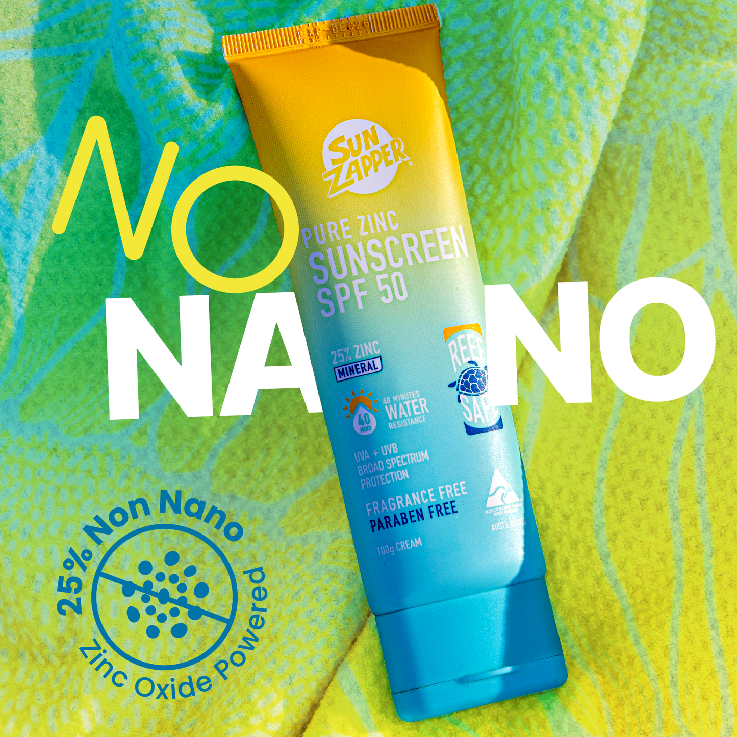 natural non nano zinc oxide reef safe sunscreen