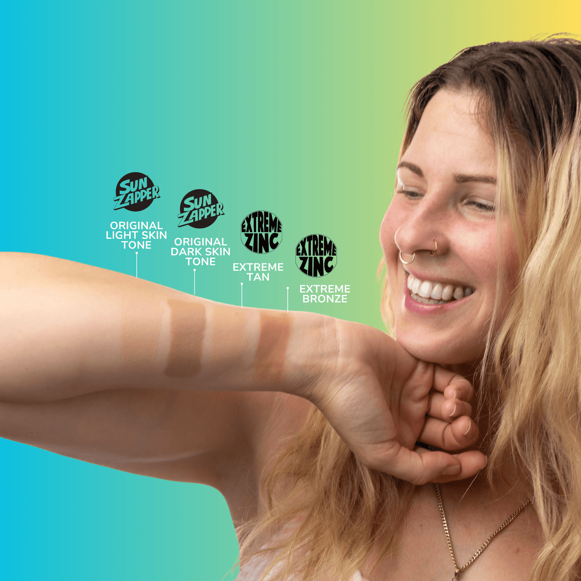 Sun Zapper SPF tinted face sunscreen zinc stick colour skin tone