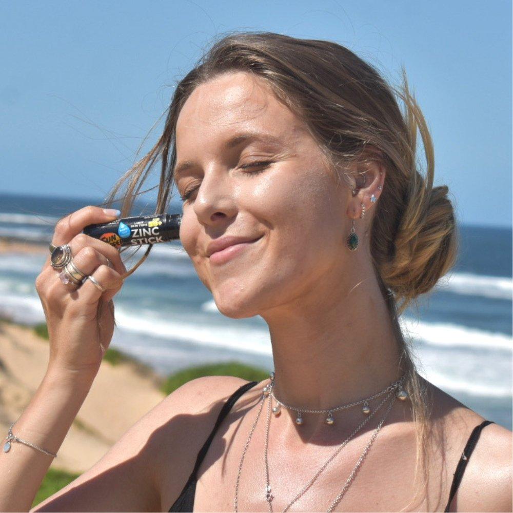 Light Skin Tone SPF 50+ Original Zinc Tinted Sunblock Stick for Face - Sun Zapper UK