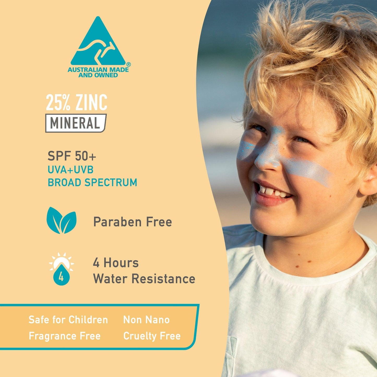 Sun Zapper Blue Zinc Stick SPF 50+ Zinc Oxide Sunscreen Stick, Sunblock Made in Australia - Sun Zapper UK