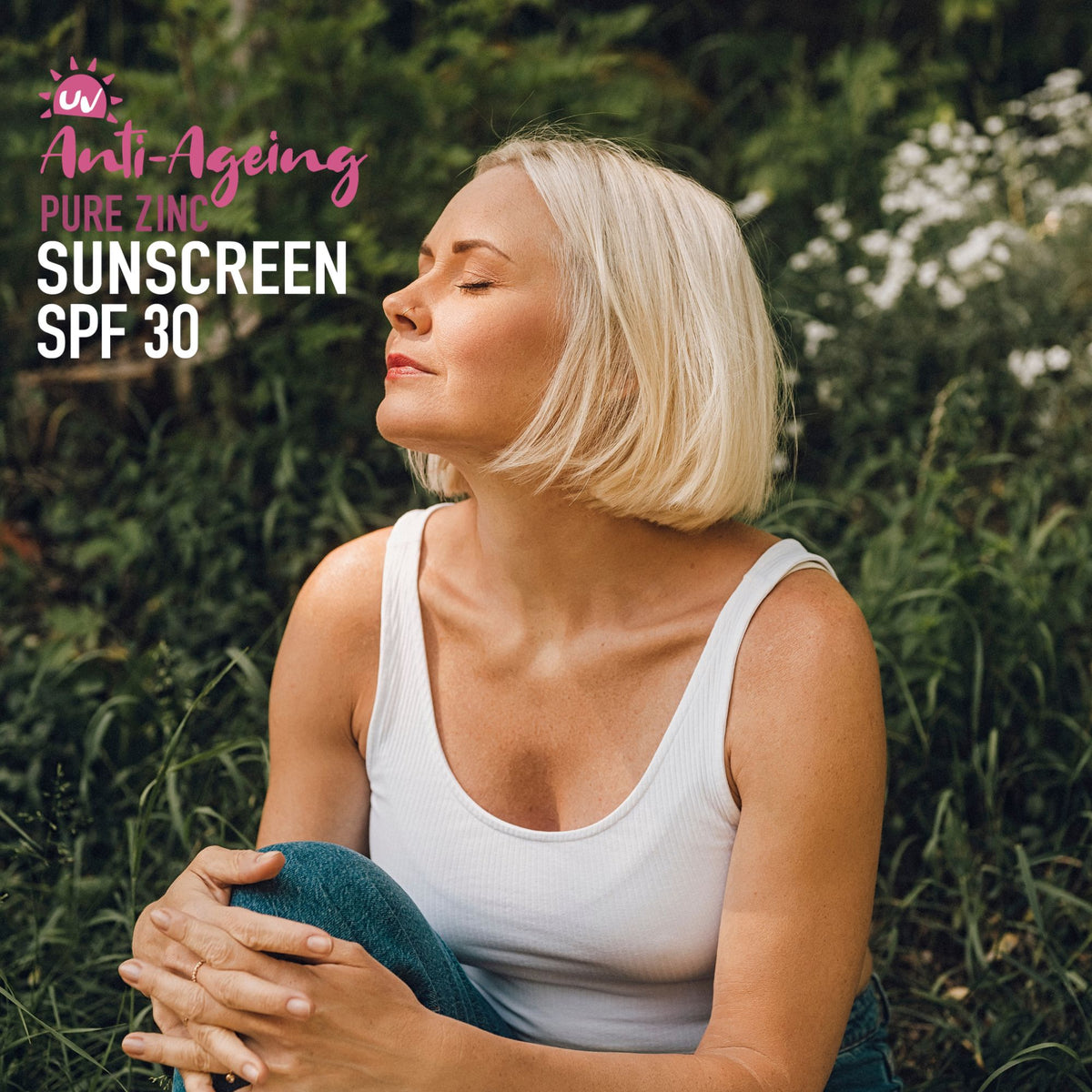 woman anti-ageing mineral sunscreen UK best sunscreen for mature skin