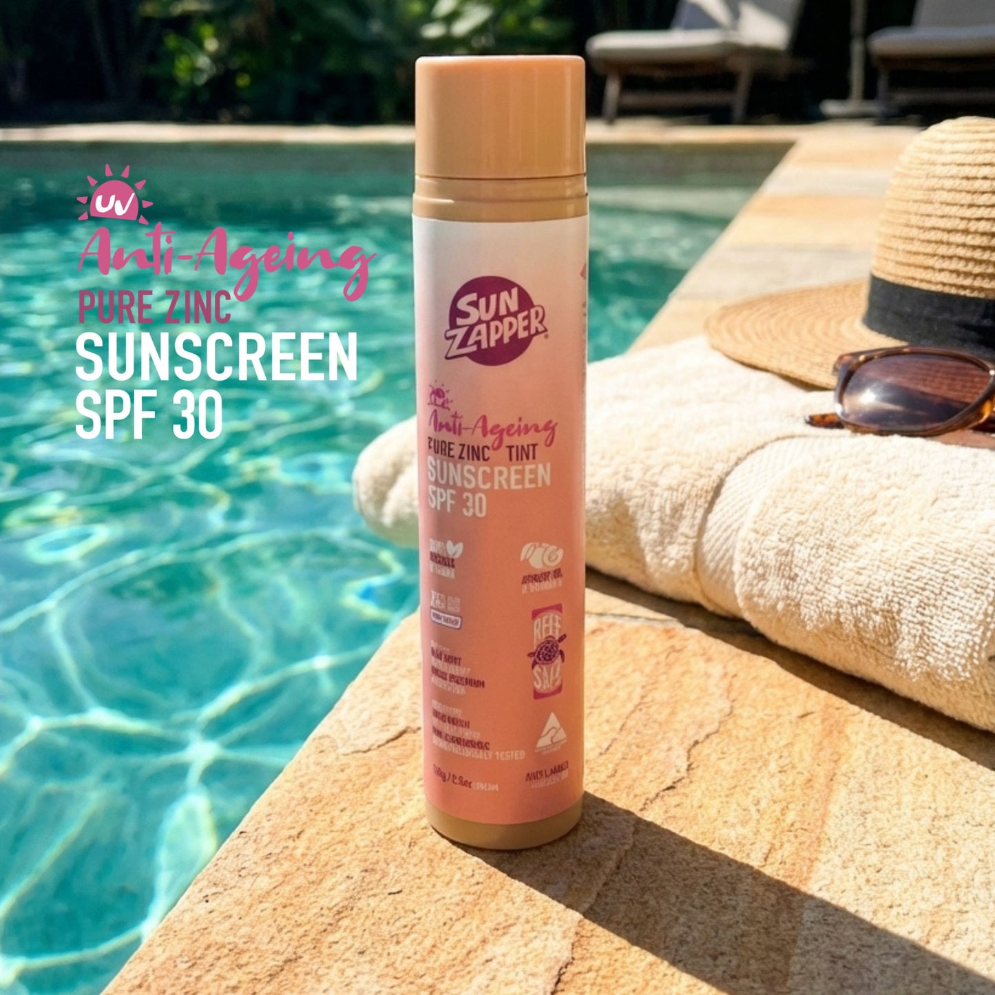 anti-ageing mineral sunscreen UK best sunscreen for mature skin sunscreen near pool