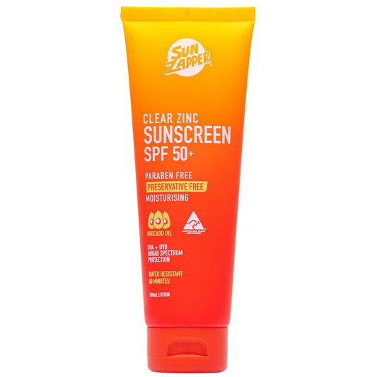 Clear Zinc Oxide Sun Cream SPF 50+ Zinc Oxide Mineral Sunscreen - Sun Zapper UK