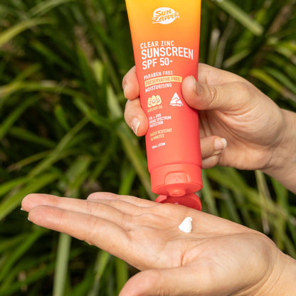 clear zinc oxide mineral sun cream spf 50+