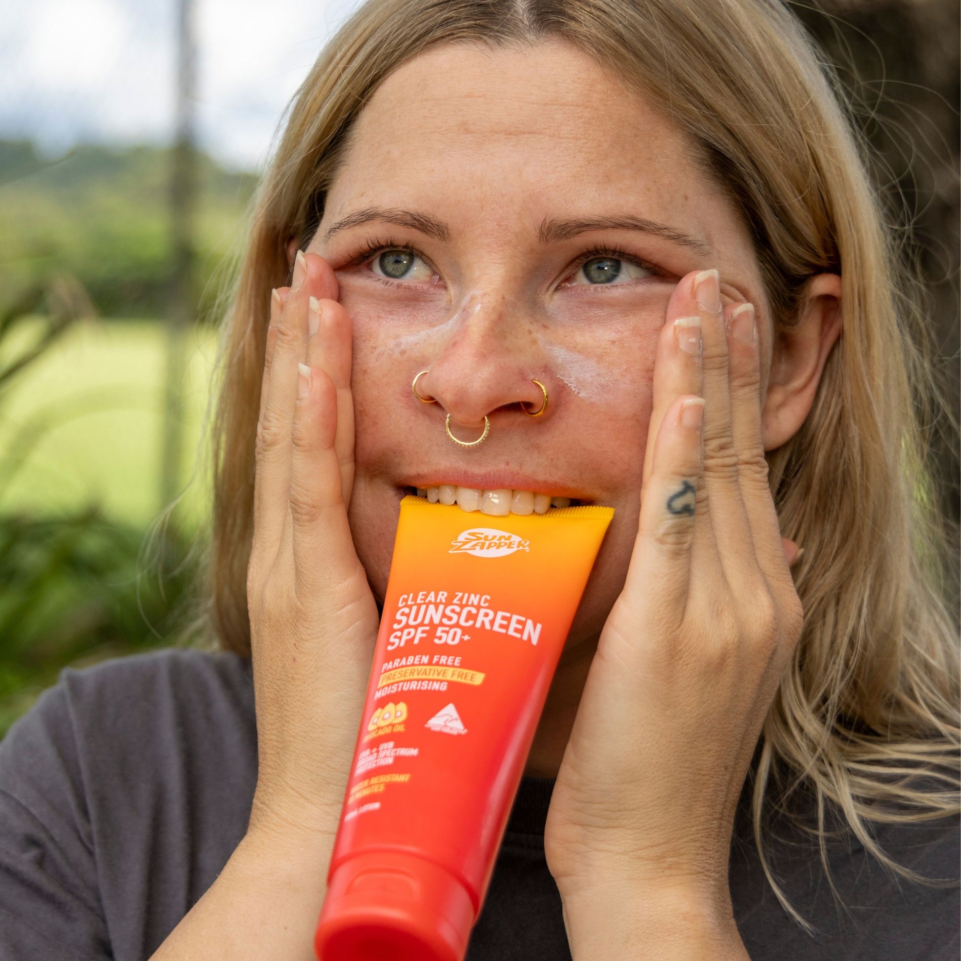 clear zinc oxide mineral sun cream spf 50+