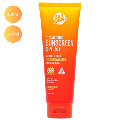 Clear Zinc Oxide Sun Cream SPF 50+ Zinc Oxide Mineral Sunscreen - Sun Zapper UK