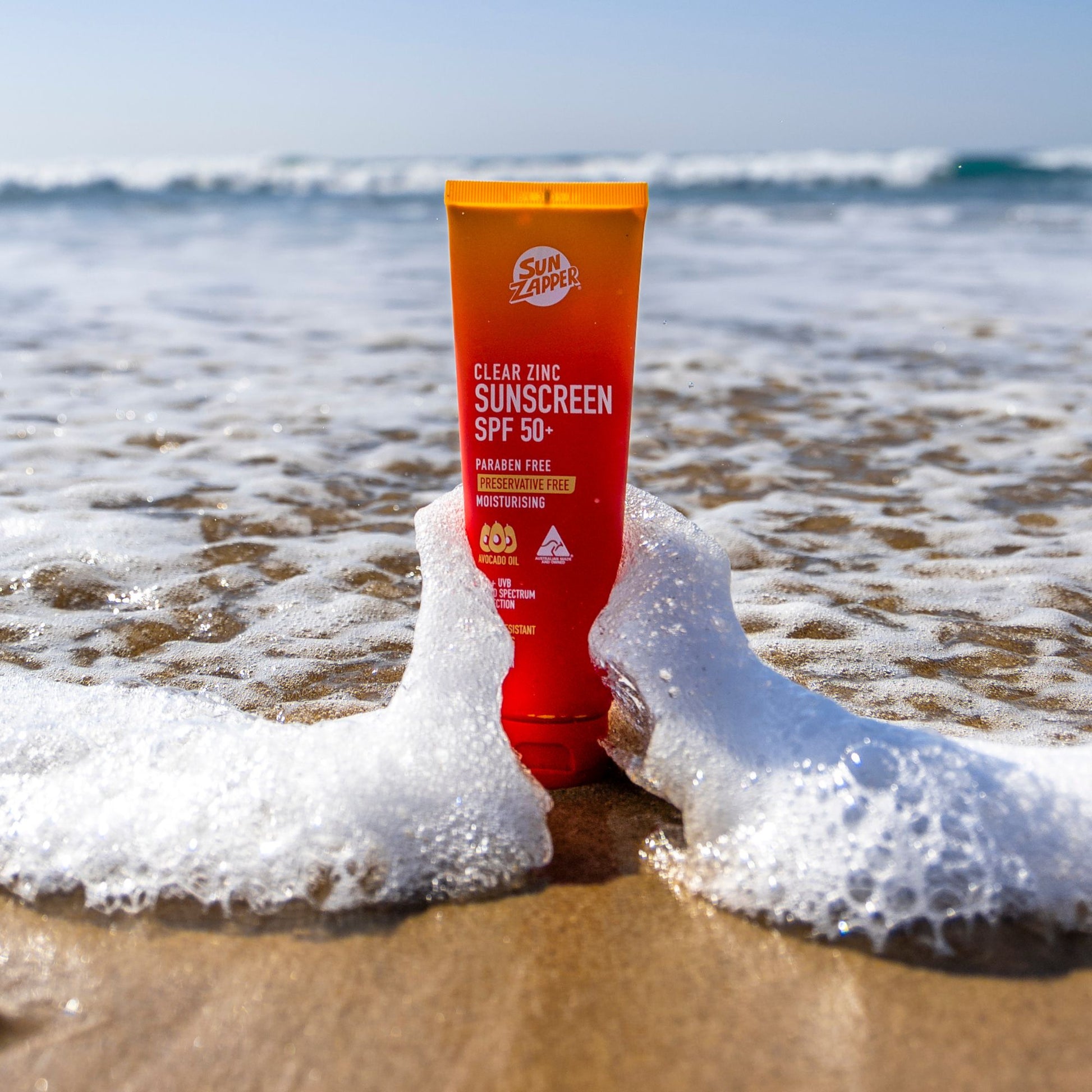 clear zinc oxide mineral sun cream spf 50+