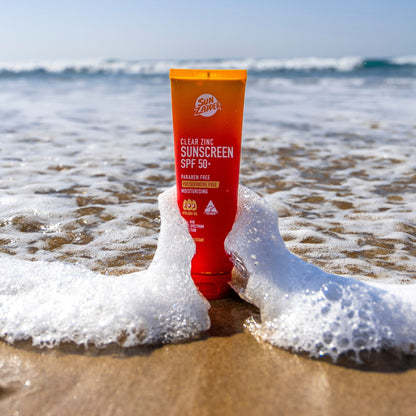 clear zinc oxide mineral sun cream spf 50+