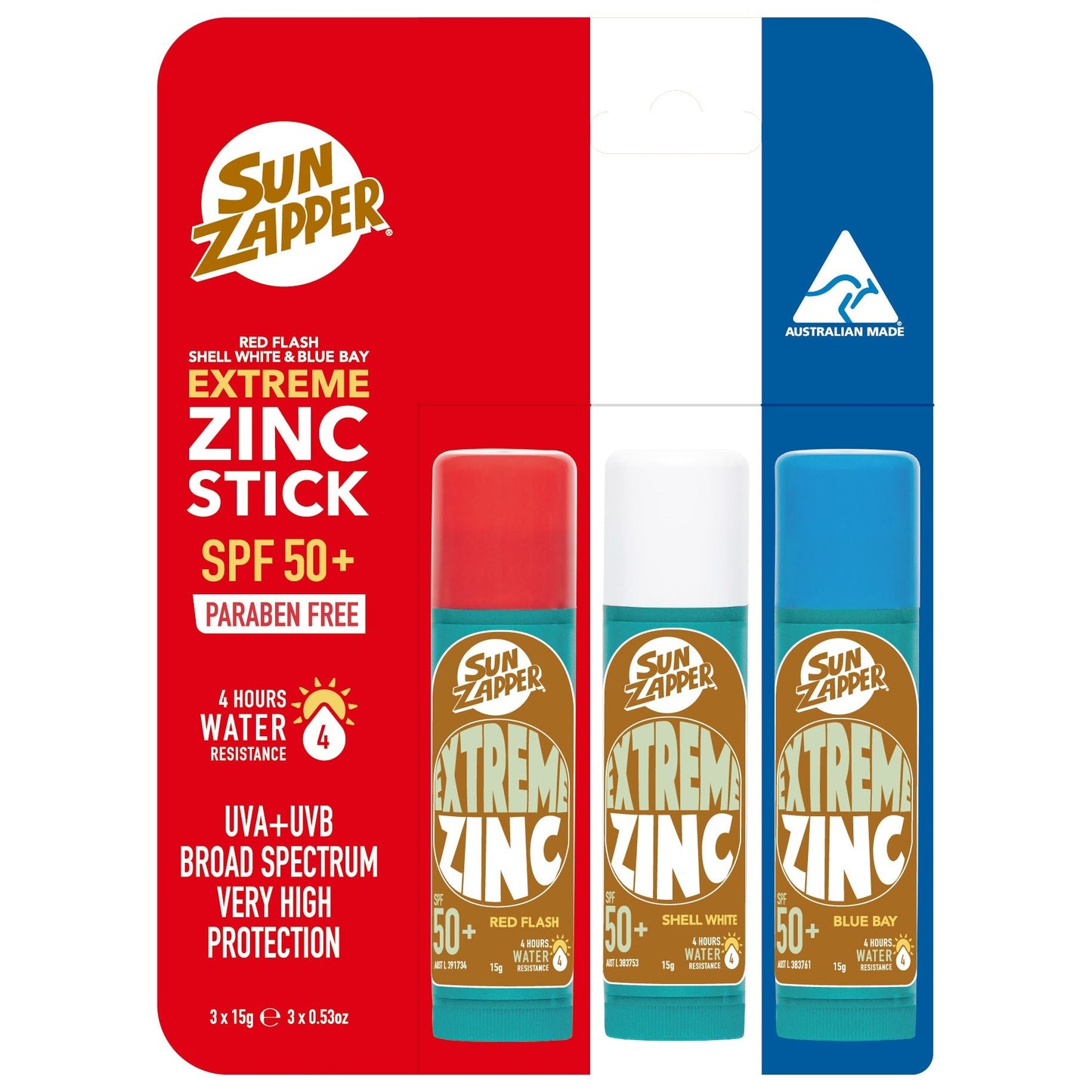 Extreme Zinc Stick - 3 Stick Mega Value Packs (3 Packs to Choose From) - Sun Zapper UK