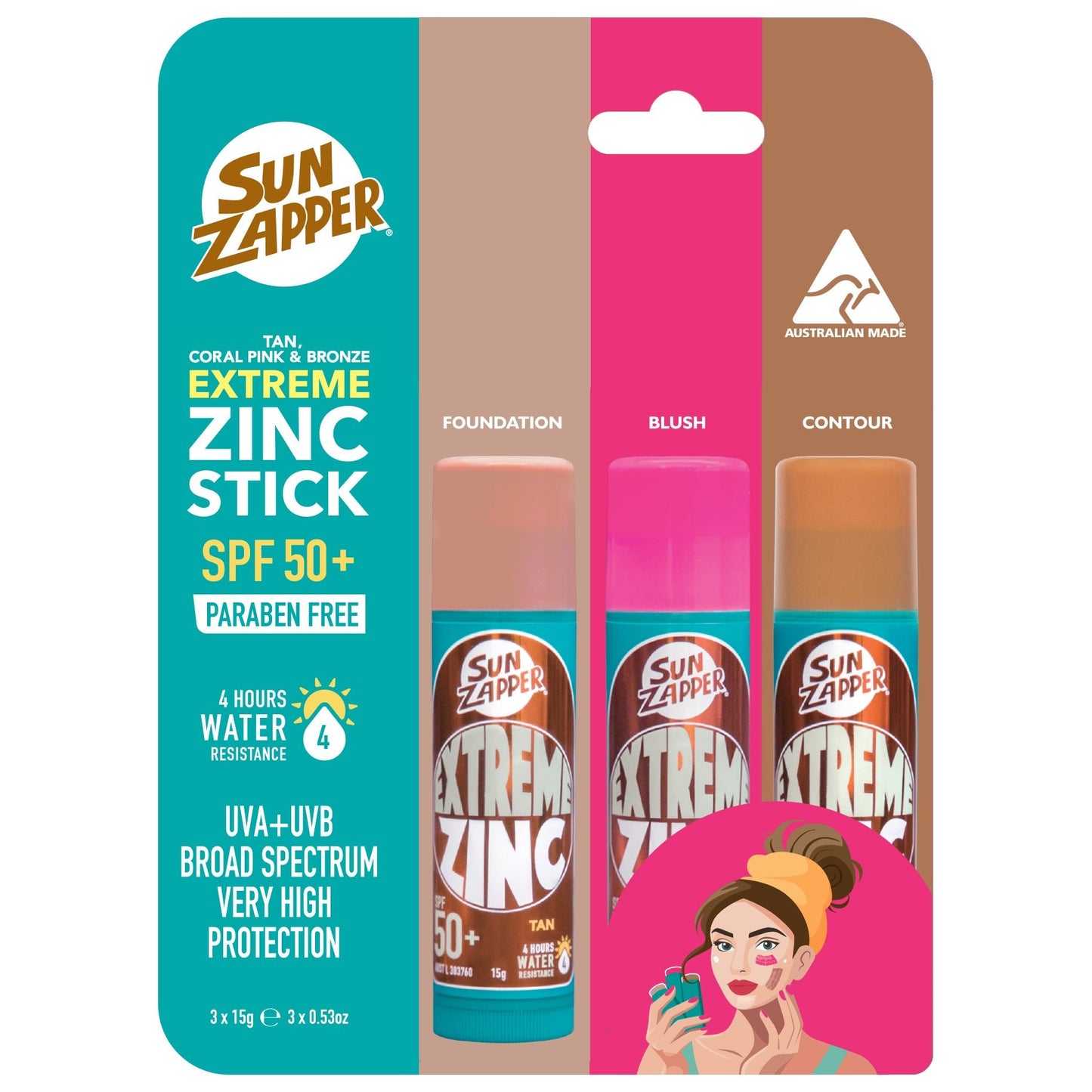 Extreme Zinc Stick - 3 Stick Mega Value Packs (3 Packs to Choose From) - Sun Zapper UK