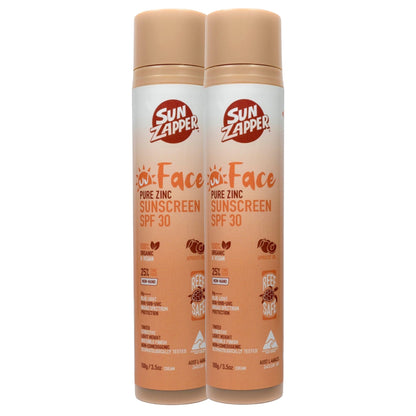 Pure Zinc Tinted Mineral Face Sunscreen | Tinted Face Sun Cream - SPF 30