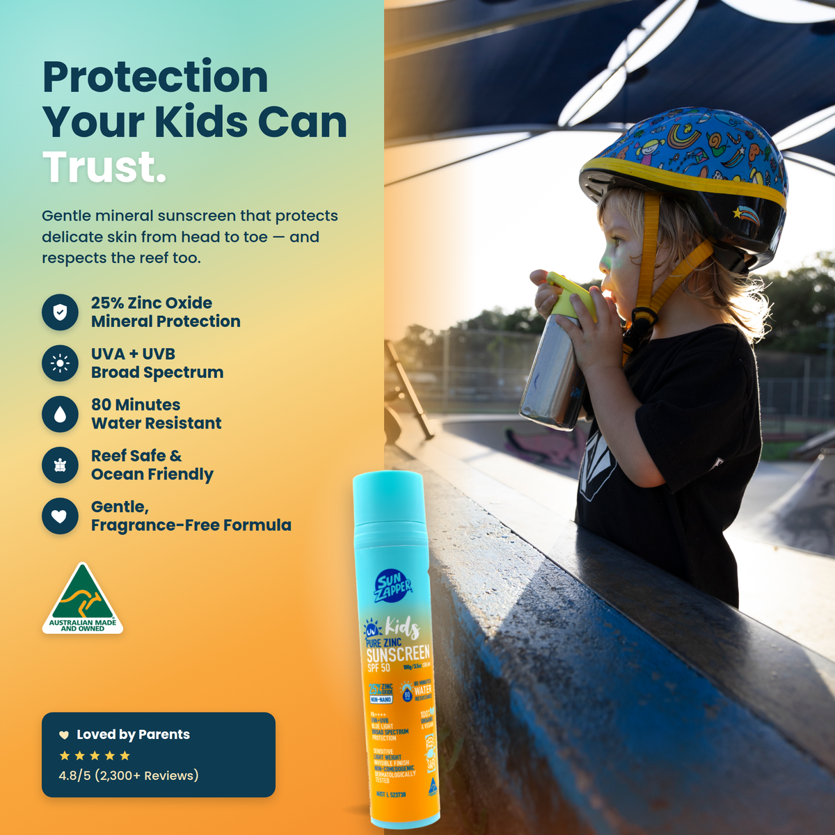 sun zapper kids mineral sunscreen spf 50