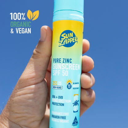 sun zapper pure zinc mineral zinc oxide sun cream