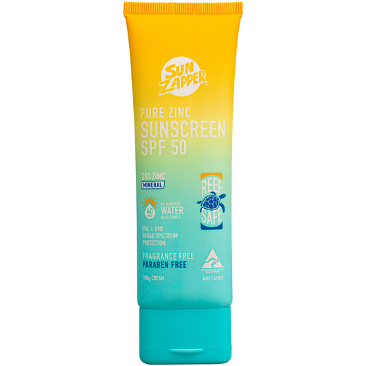 Pure Zinc Reef Safe Sun Cream SPF 50+ Mineral Sunscreen - Sun Zapper UK