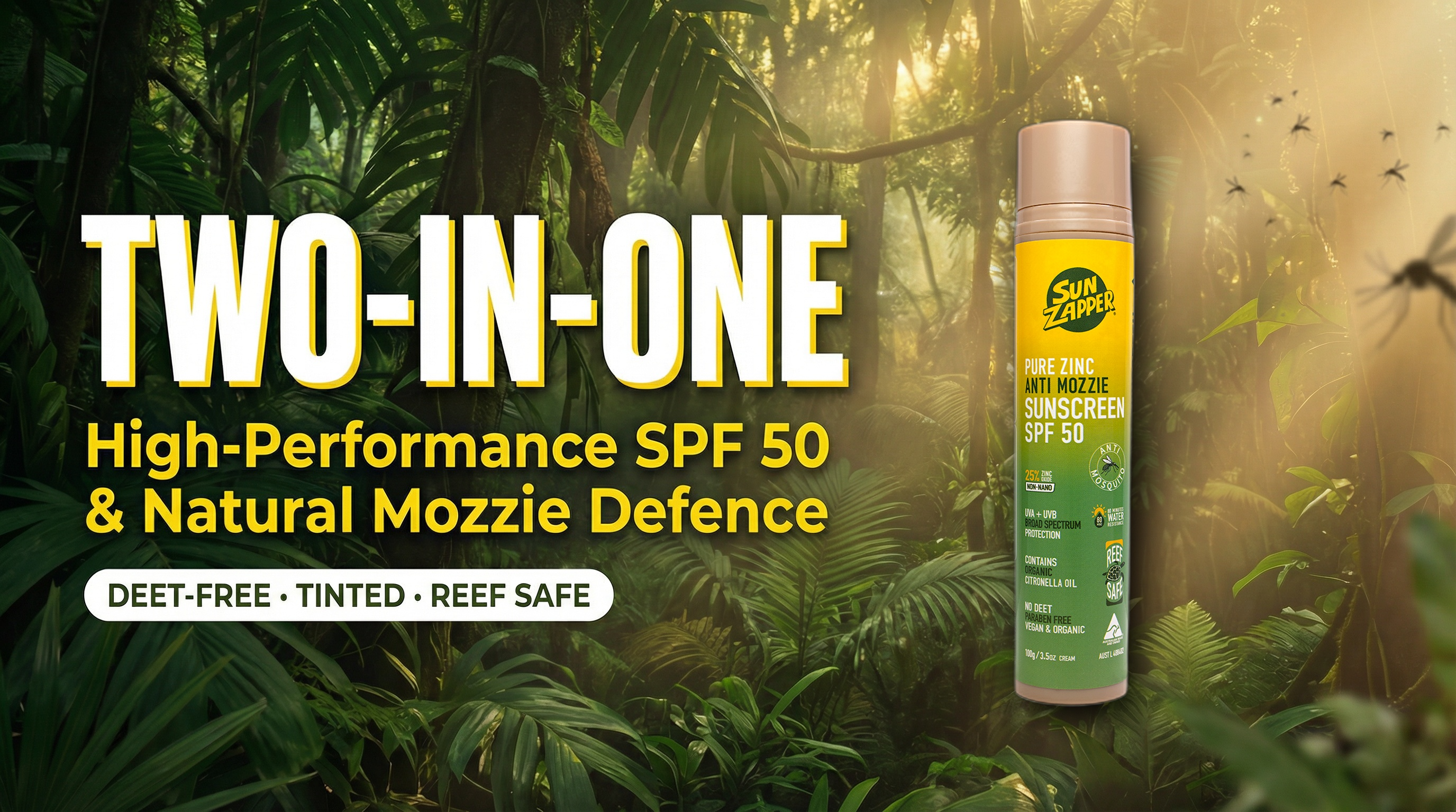 mosquito and insect repellent natural mineral sun cream 