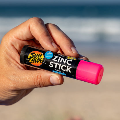 Zinc Sunblock 3 - Pack Pink, White & Blue SPF 50+ Colour Zinc Sunscreen Sticks - Sun Zapper UK