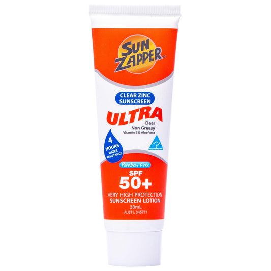 Sun Zapper Sunscreen Lotion 30mL SPF 50+ Travel Size Mineral Sun Cream - Sun Zapper UK
